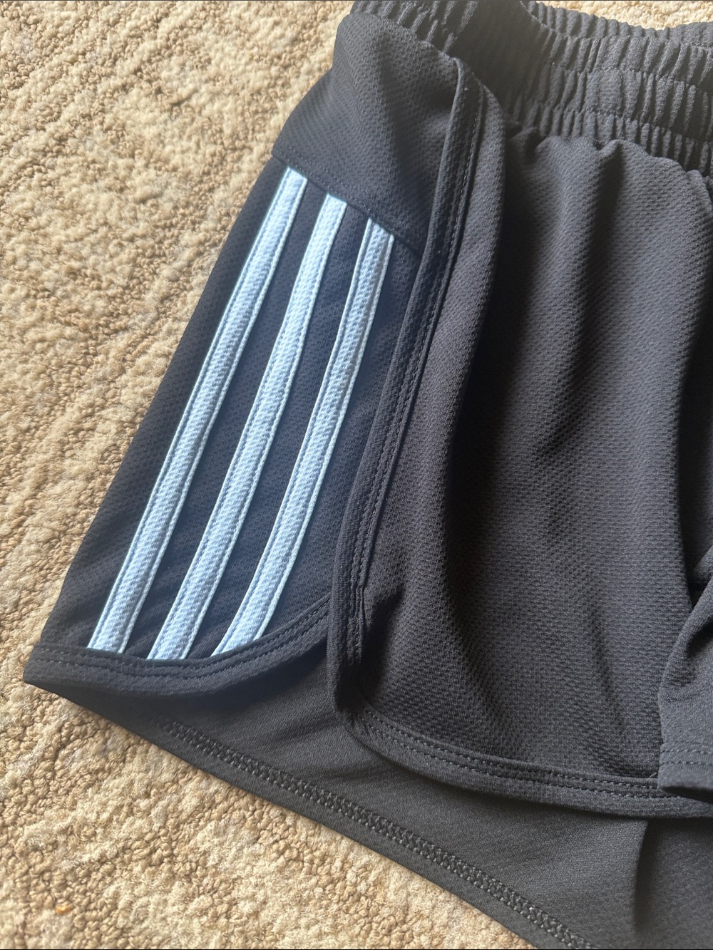ADIDAS Climalite Running Shorts Sz Small Black & Light Blue - Picture 3 of 11
